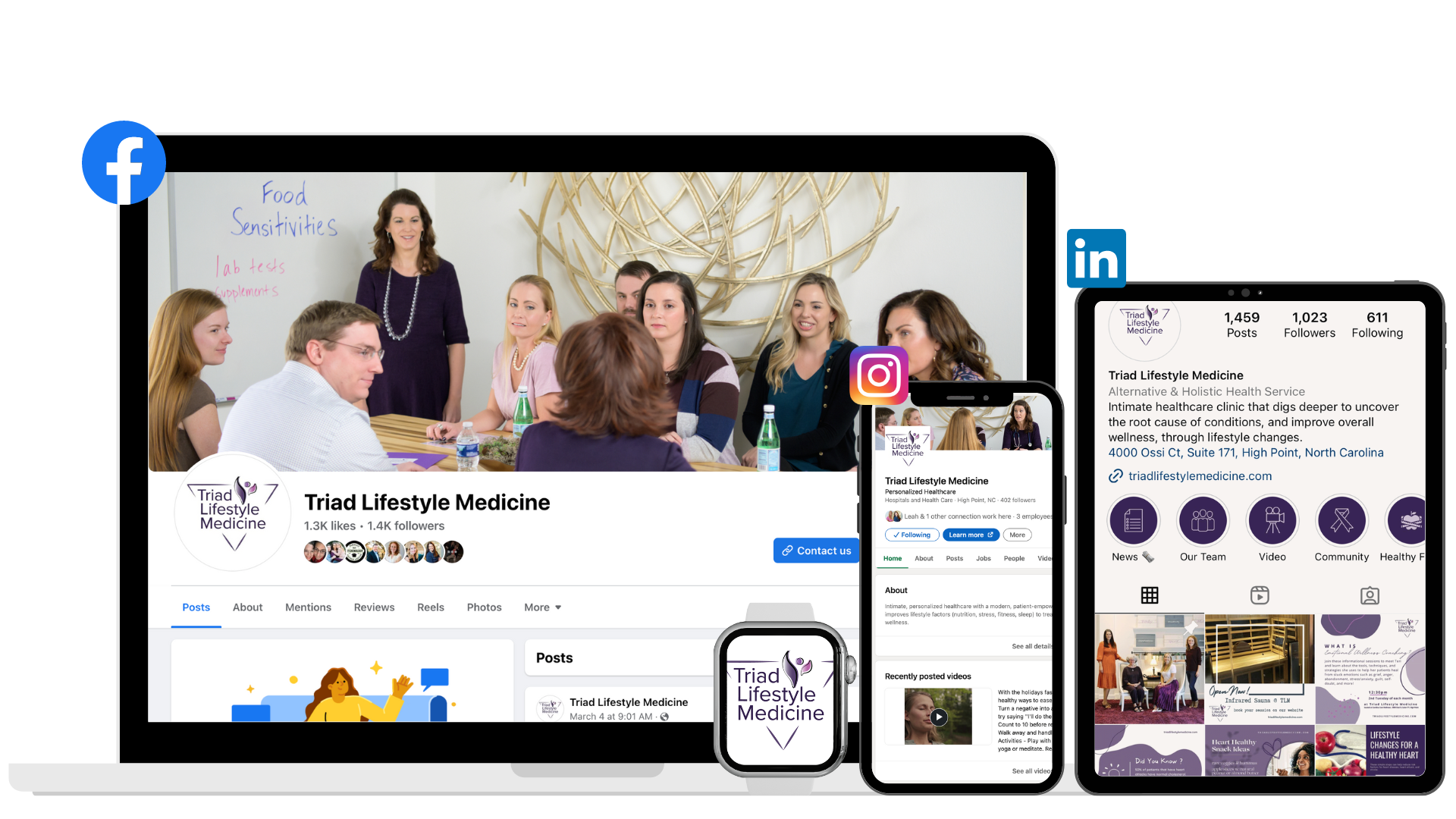 Triad Lifestyle Medicine Social Media Collage