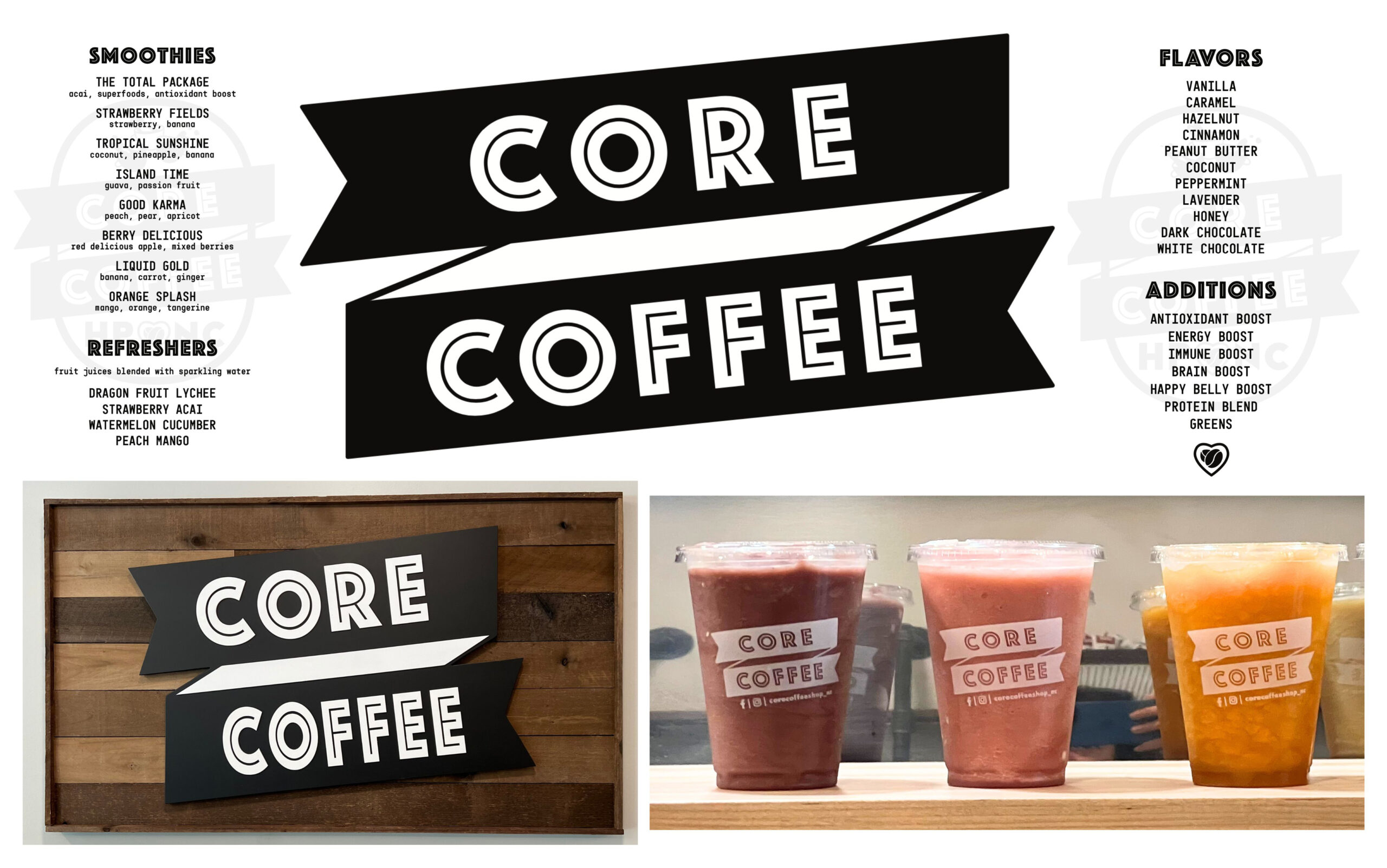 core coffee branding collage